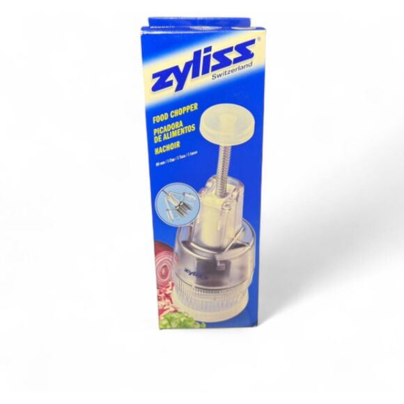 Vintage Zyliss Handheld Food Chopper with Original Box Manual Kitchen Gadget - Picture 1 of 6